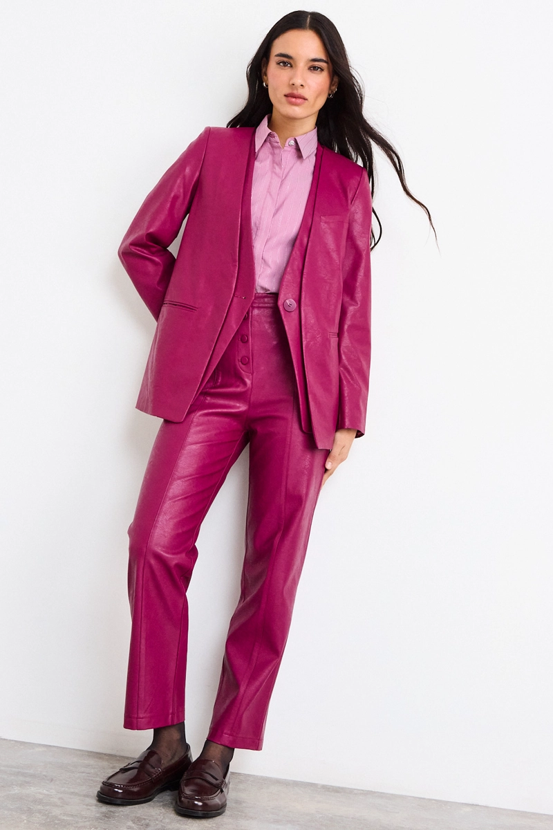 BLAZER LISO BURDEOS MUJER IO - 4