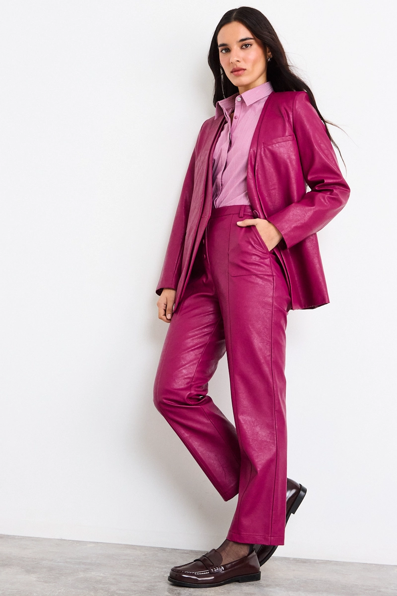 BLAZER LISO BURDEOS MUJER IO - 5