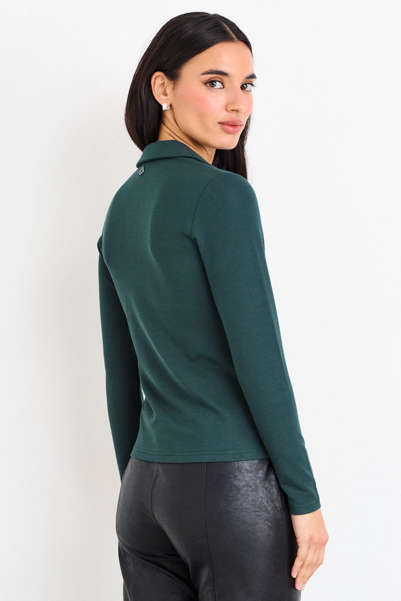 POLERA LISA VERDE MUJER IO - 3