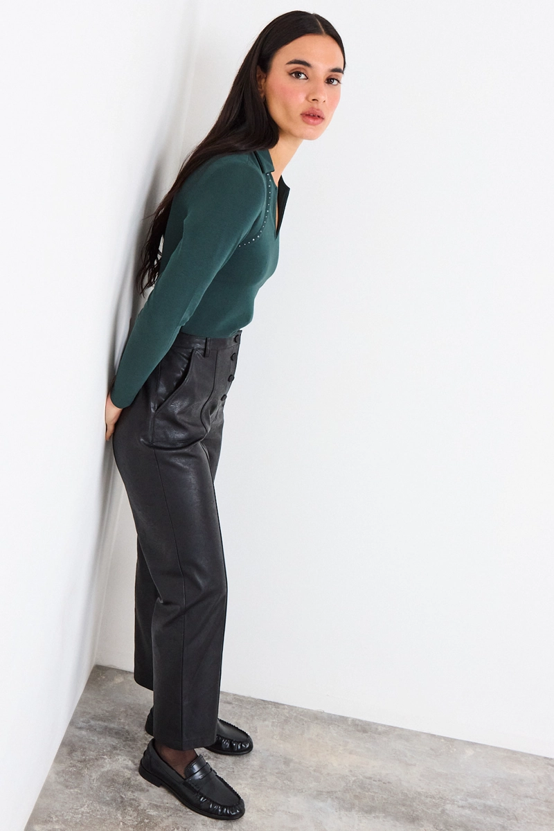 POLERA LISA VERDE MUJER IO - 5