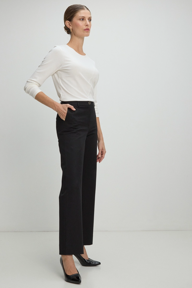 PANTALON WIDE NEGRO MUJER MA GRIFFE - 5