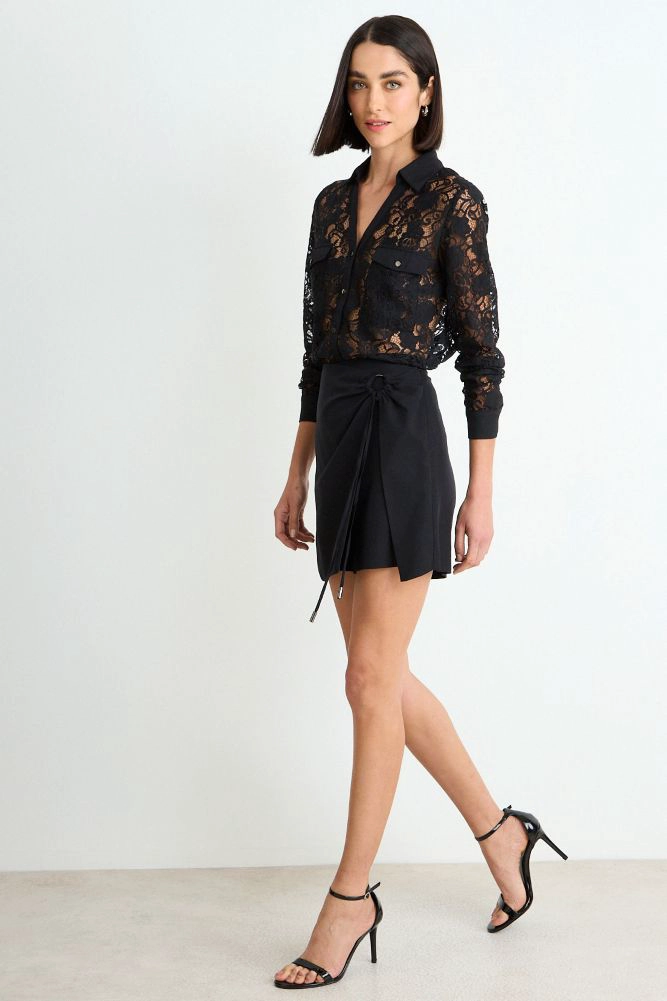 SKORT LISO NEGRO MUJER ASH - 5