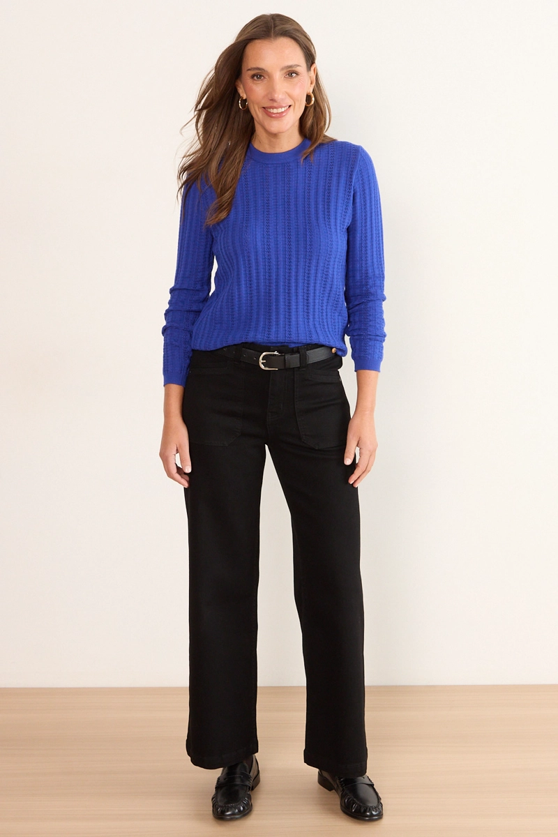 TEJIDO CERRADO DISEÑO AZUL MUJER MA GRIFFE - 5