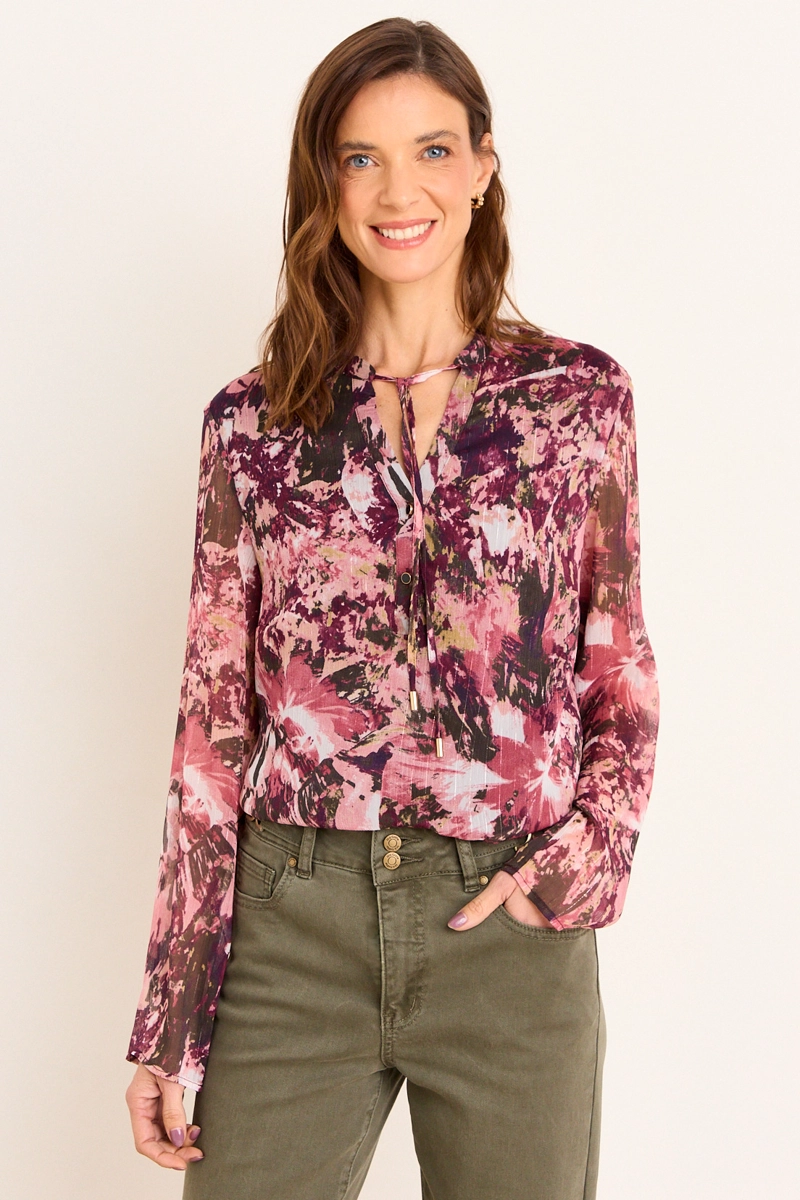 BLUSA DE YORYU CUELLO MAO NEGRO MUJER MA GRIFFE - 1