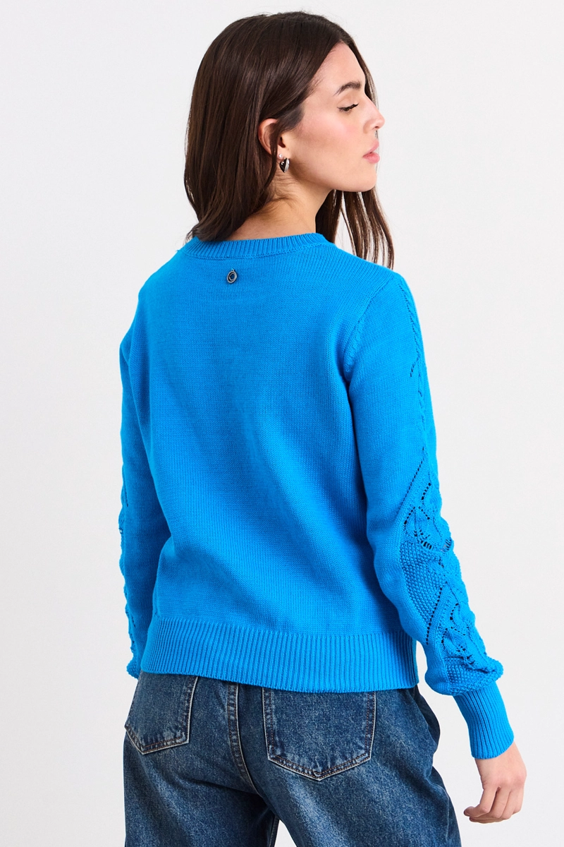 SWEATER LISO AZUL MUJER IO - 3