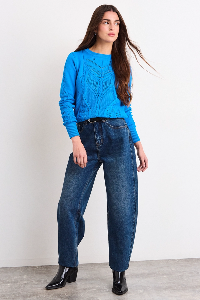 SWEATER LISO AZUL MUJER IO - 4