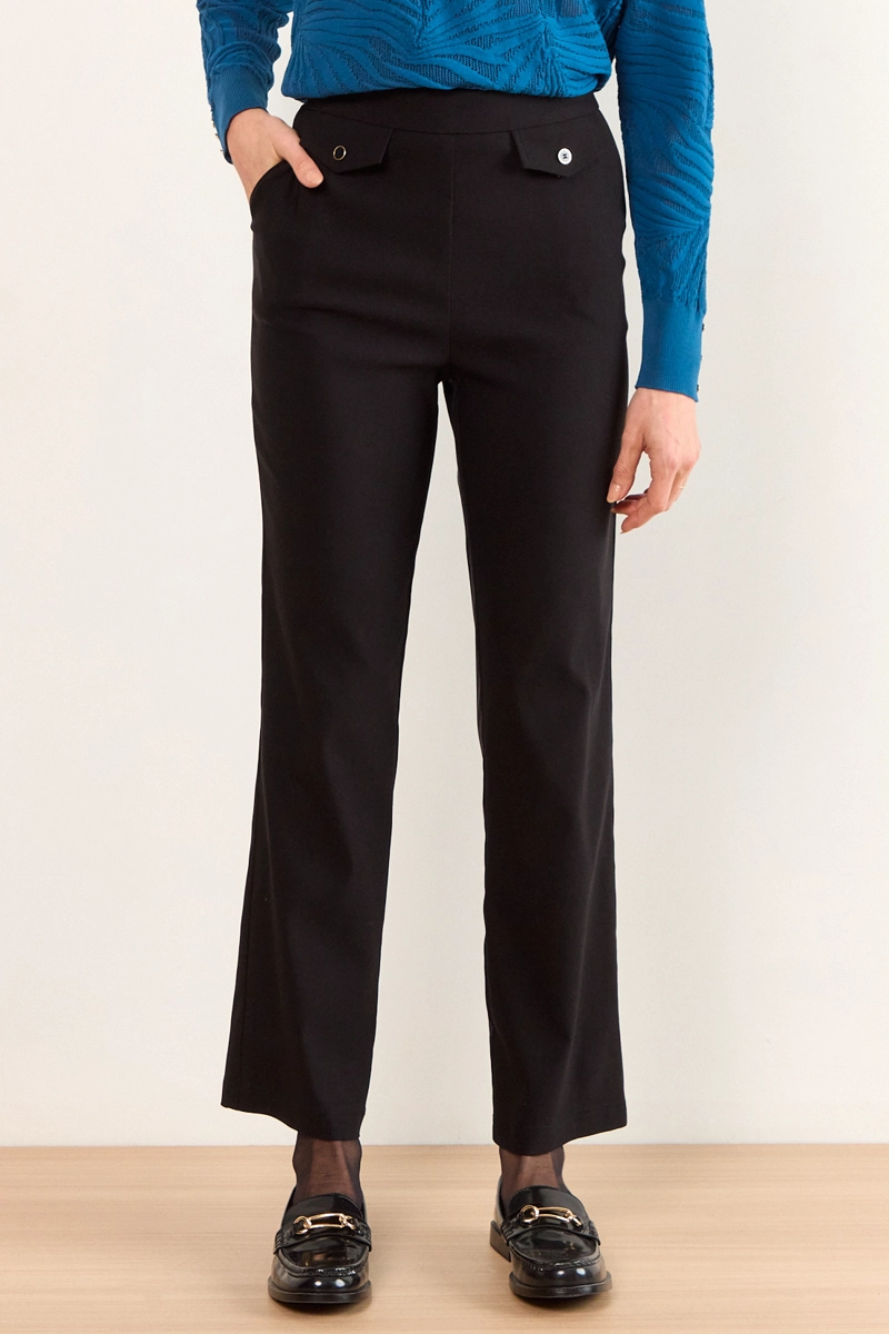 CALZA RECTA NEGRO MUJER MA GRIFFE - 2