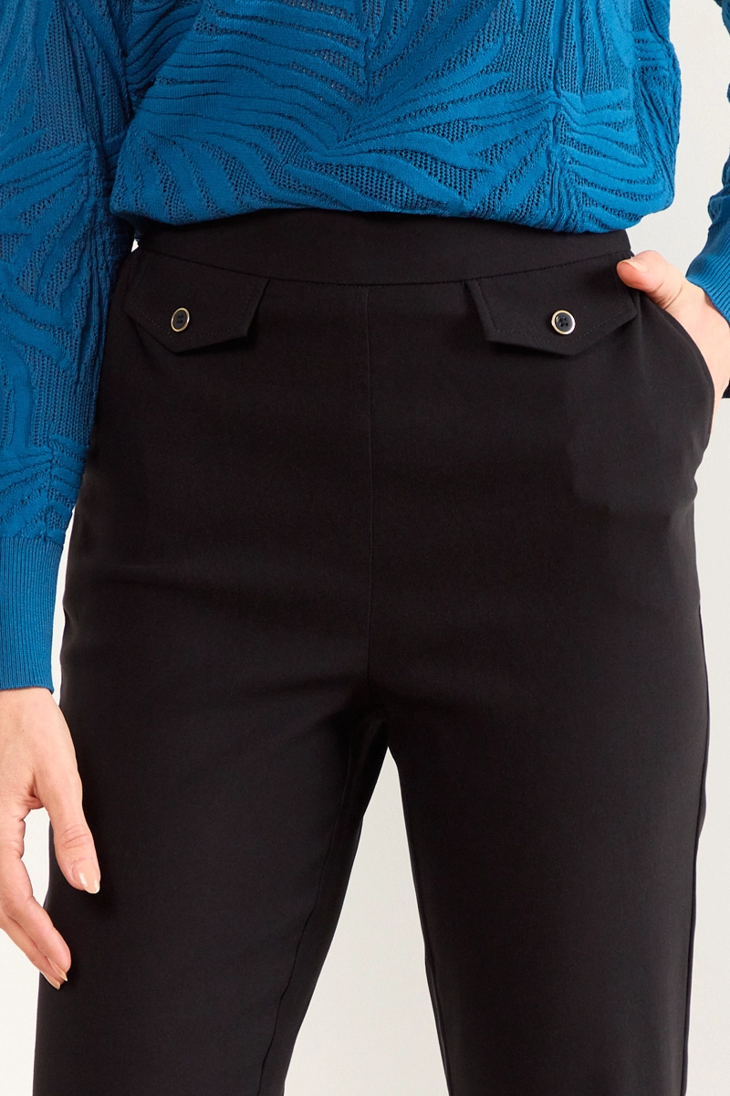 CALZA RECTA NEGRO MUJER MA GRIFFE - 3