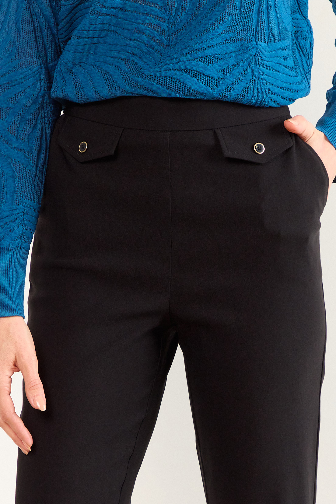 CALZA RECTA NEGRO MUJER MA GRIFFE - 3