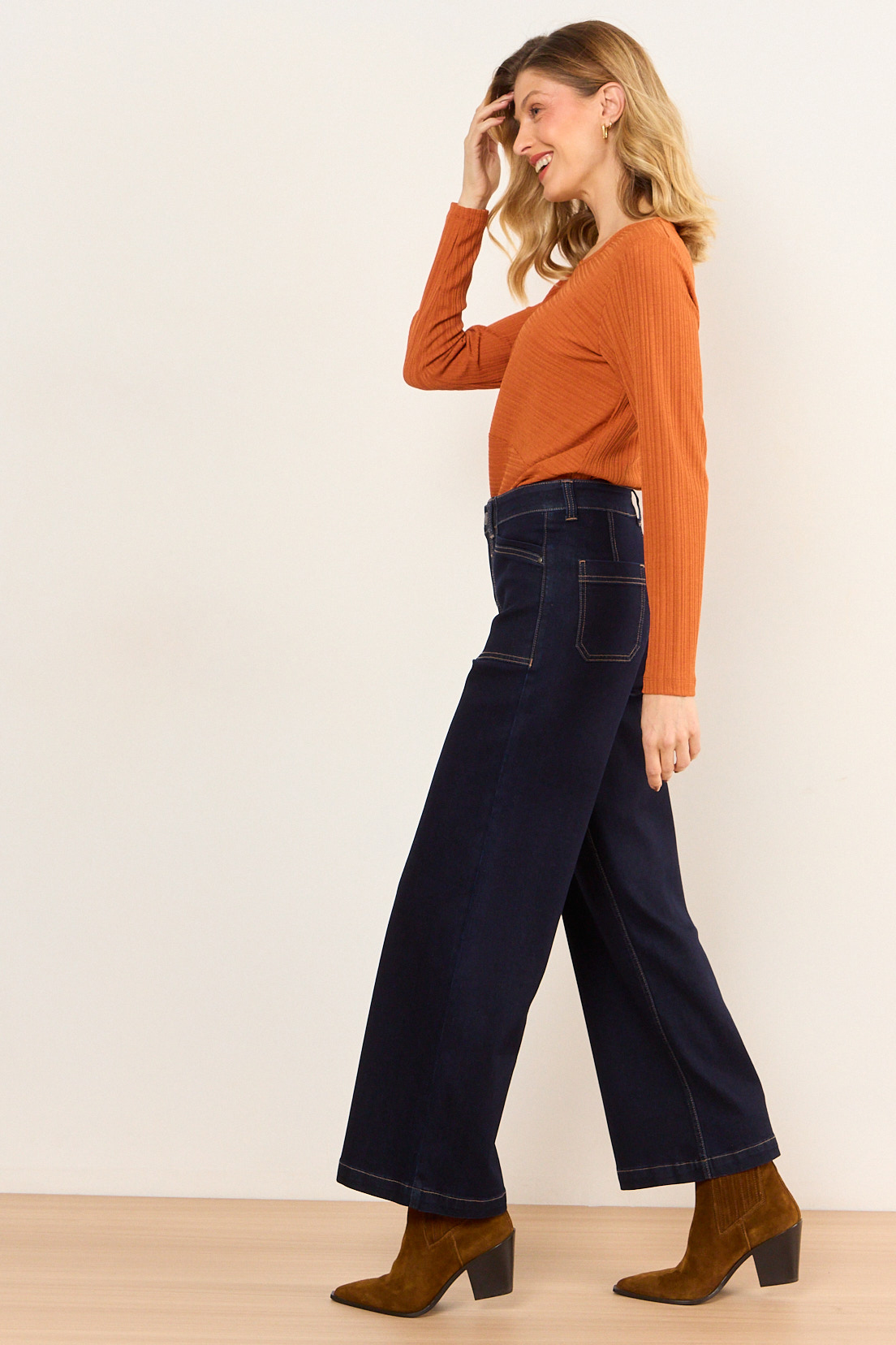JEANS WIDE AZUL MUJER MA GRIFFE - 5