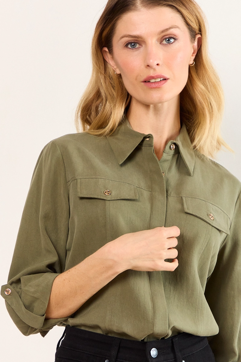 BLUSA LYOCELL AVELLANA MUJER MA GRIFFE - 2