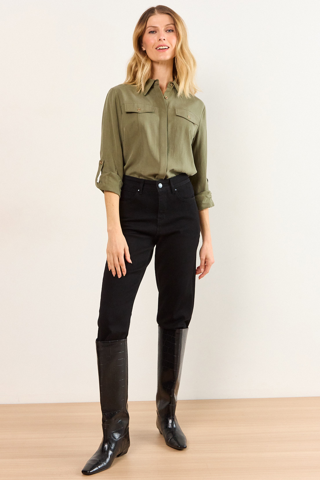 BLUSA LYOCELL AVELLANA MUJER MA GRIFFE - 4