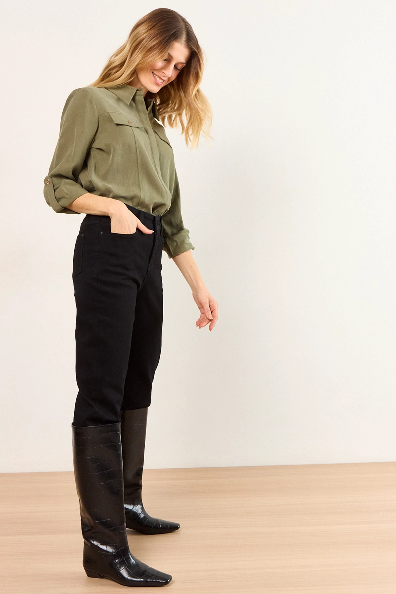 BLUSA LYOCELL AVELLANA MUJER MA GRIFFE - 5