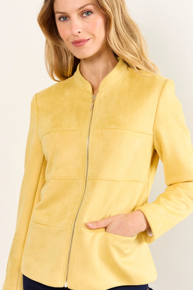 CHAQUETA ANTELINA AMARILLO MUJER MA GRIFFE - 2