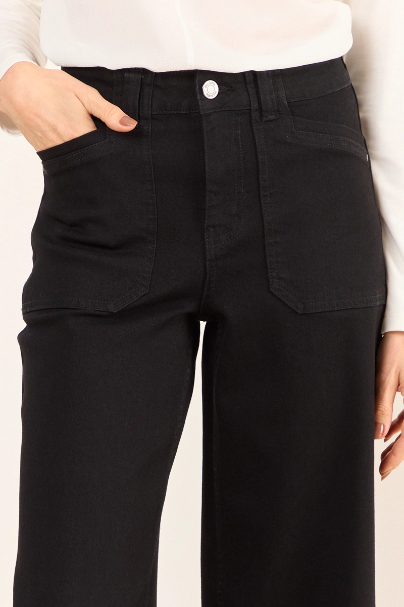 JEANS WIDE NEGRO MUJER MA GRIFFE - 3