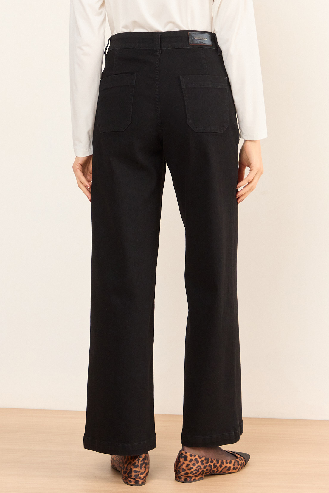 JEANS WIDE NEGRO MUJER MA GRIFFE - 4