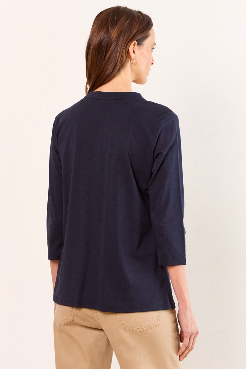POLERA TAPETAS AZUL MUJER MA GRIFFE - 3