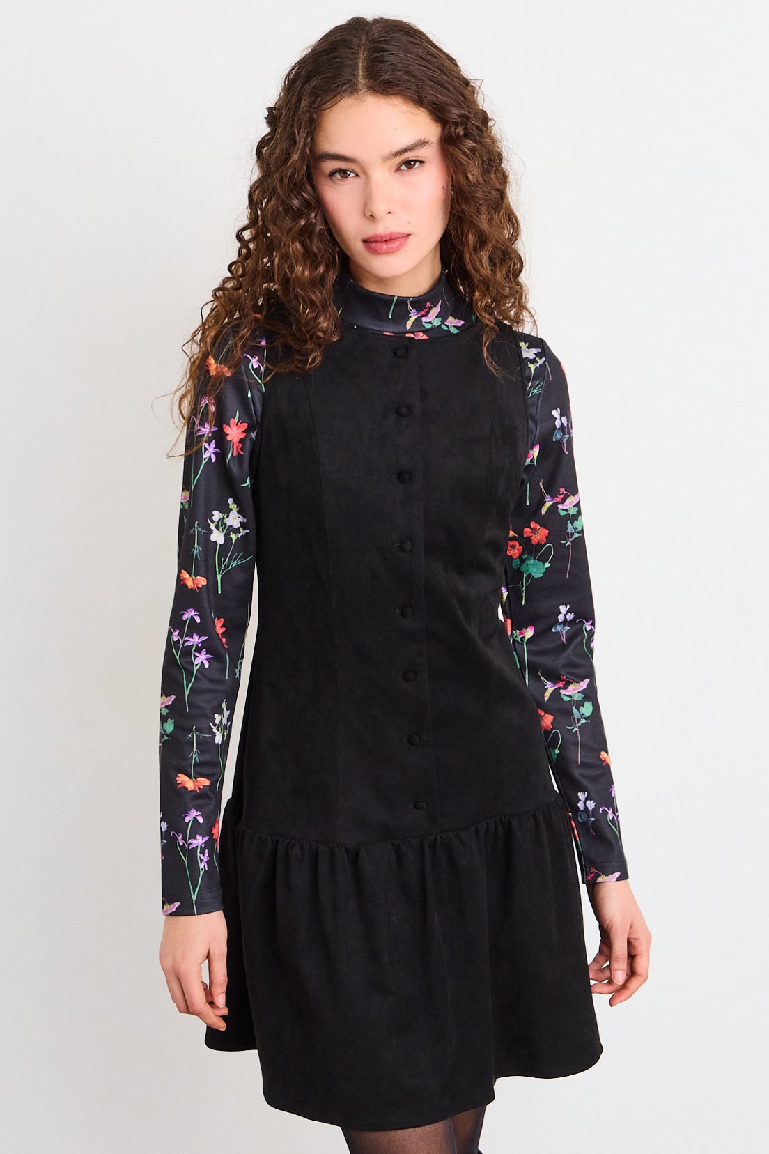 VESTIDO LISO NEGRO MUJER IO - 1