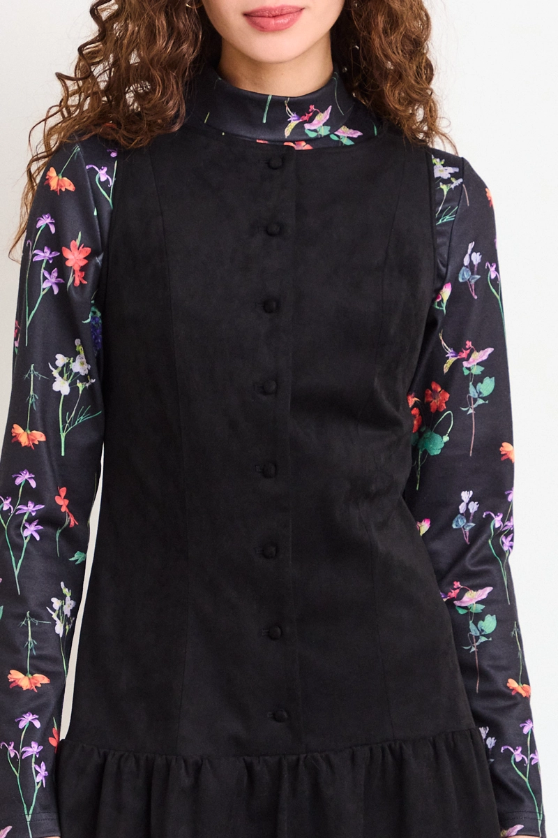 VESTIDO LISO NEGRO MUJER IO - 2