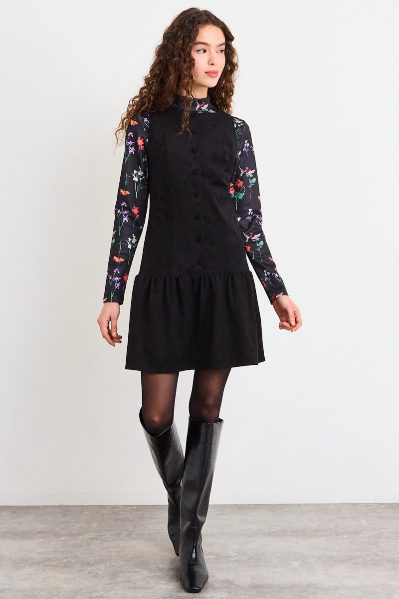 VESTIDO LISO NEGRO MUJER IO - 4