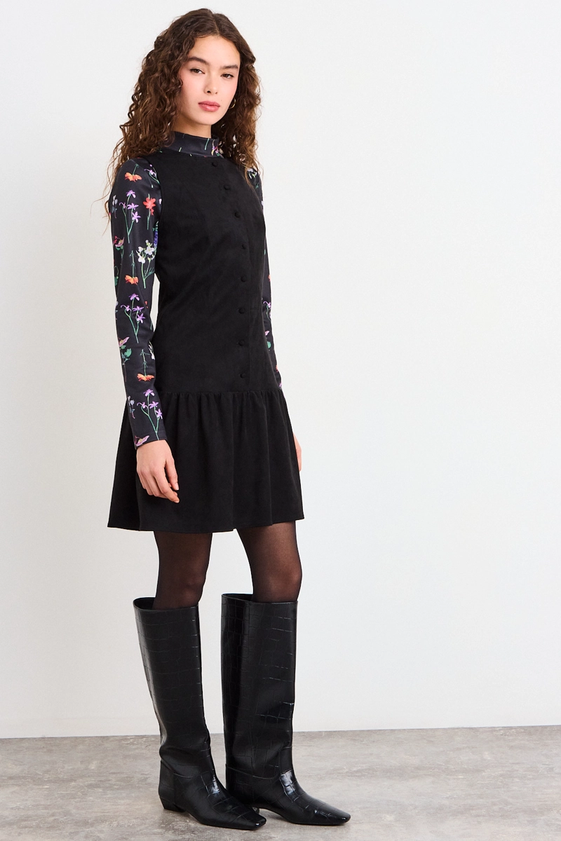 VESTIDO LISO NEGRO MUJER IO - 5
