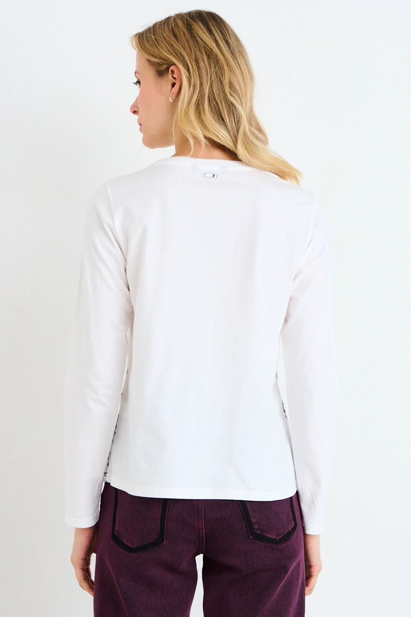 POLERA LOCALIZADA DE MANGA LARGA CRUDO MUJER ASH - 3