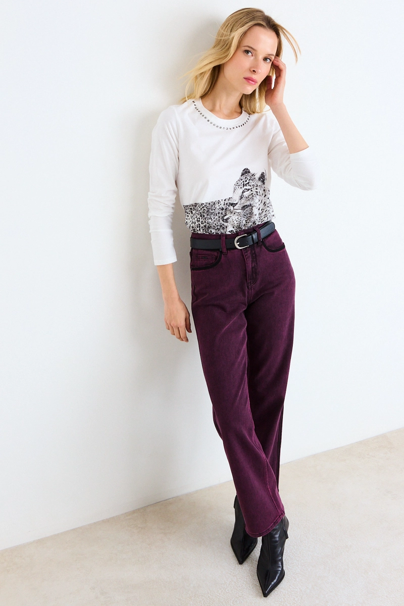 POLERA LOCALIZADA DE MANGA LARGA CRUDO MUJER ASH - 5