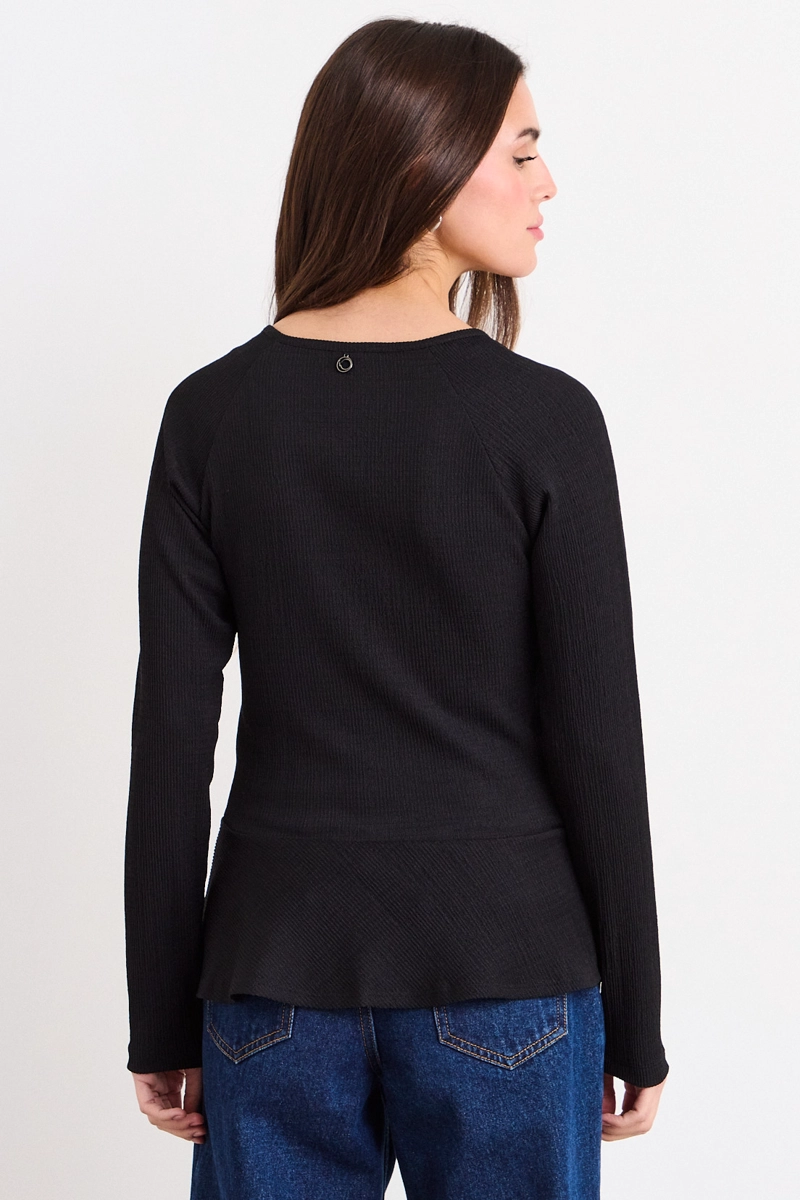 POLERA LISA NEGRO MUJER IO - 3