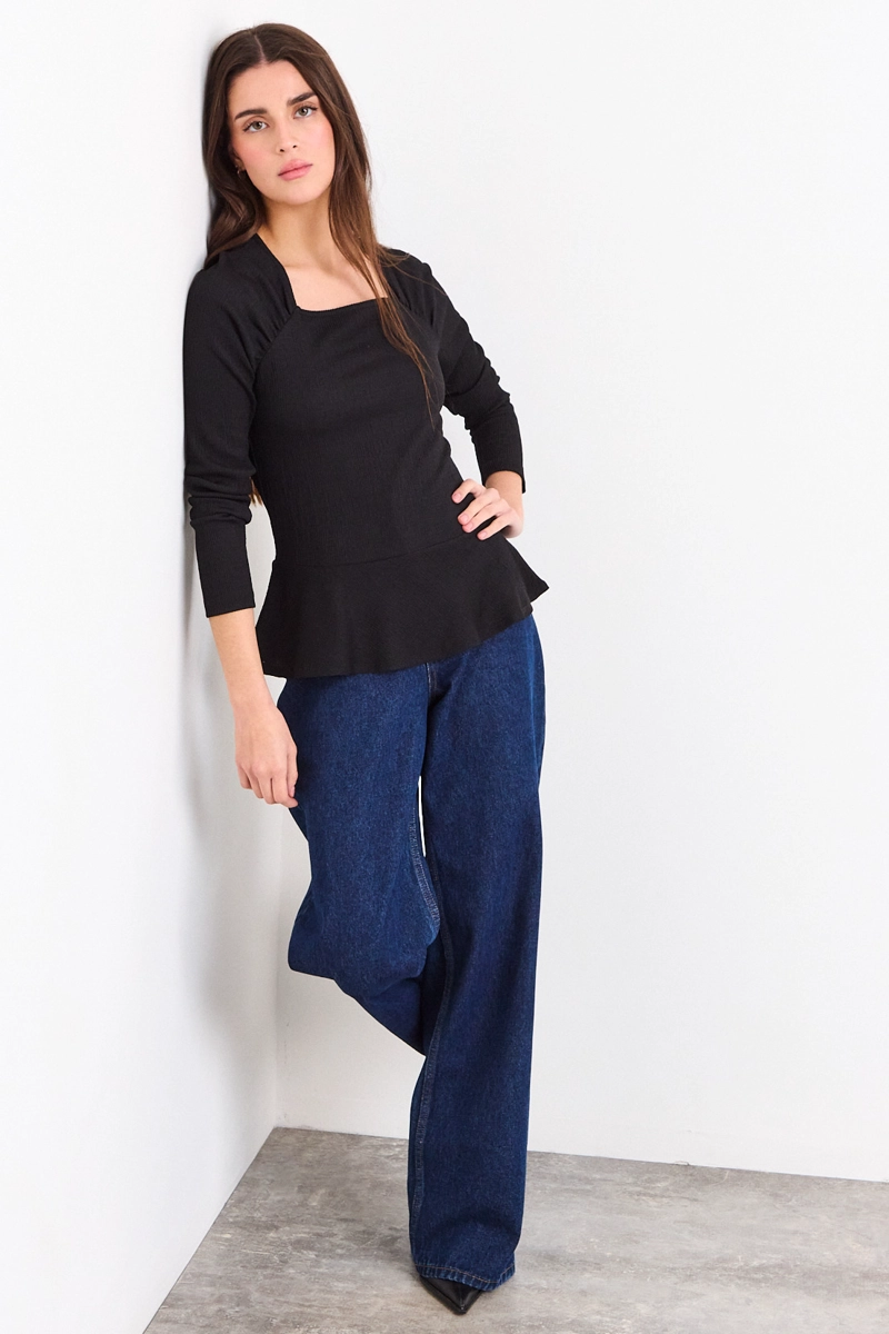 POLERA LISA NEGRO MUJER IO - 4