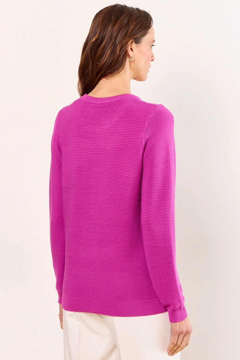 TEJIDO CERRADO ESCOTE REDONDO MORADO MUJER MA GRIFFE - 3