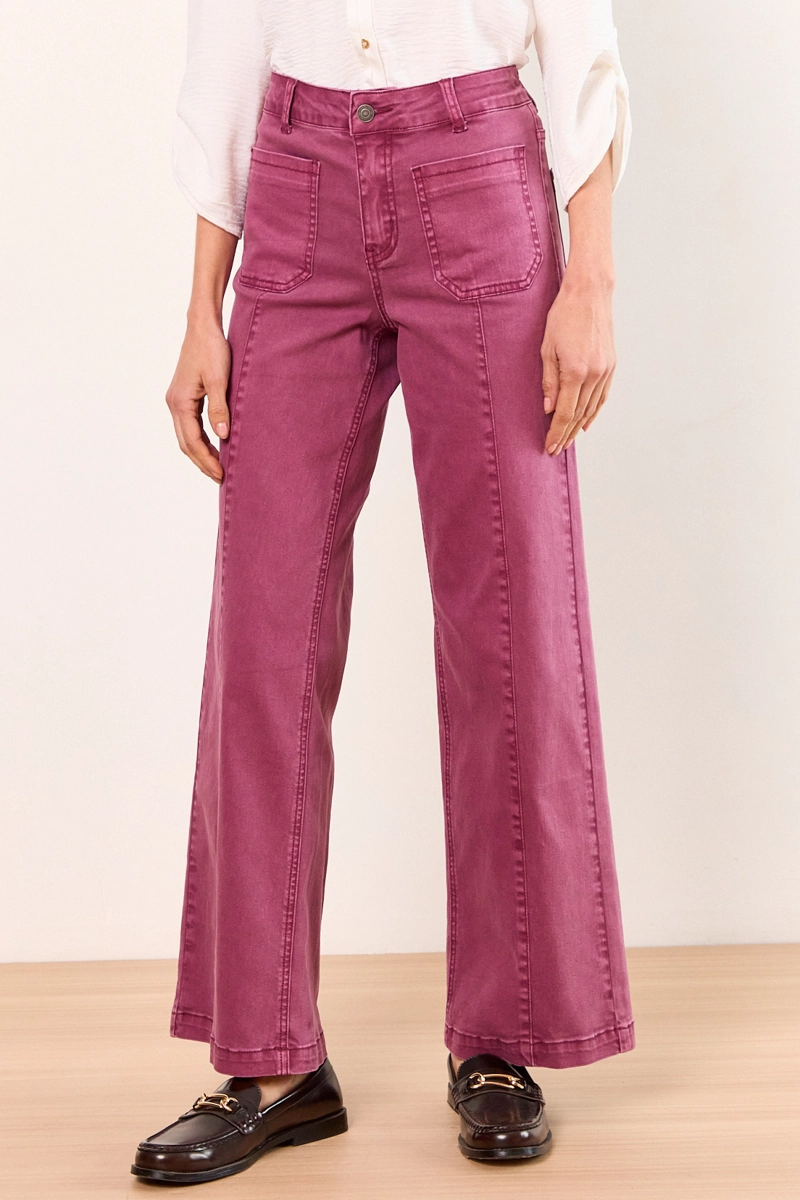 JEANS WIDE MORADO MUJER MA GRIFFE - 2