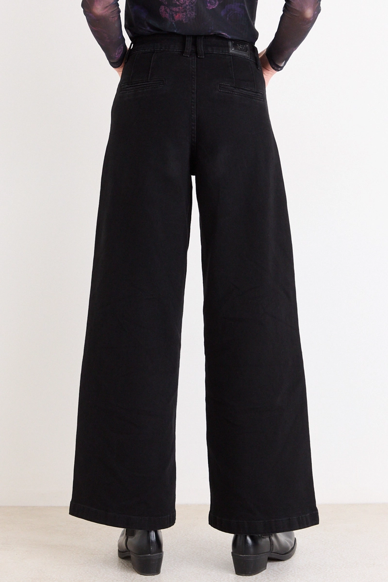 JEANS WIDE NEGRO MUJER ASH - 4