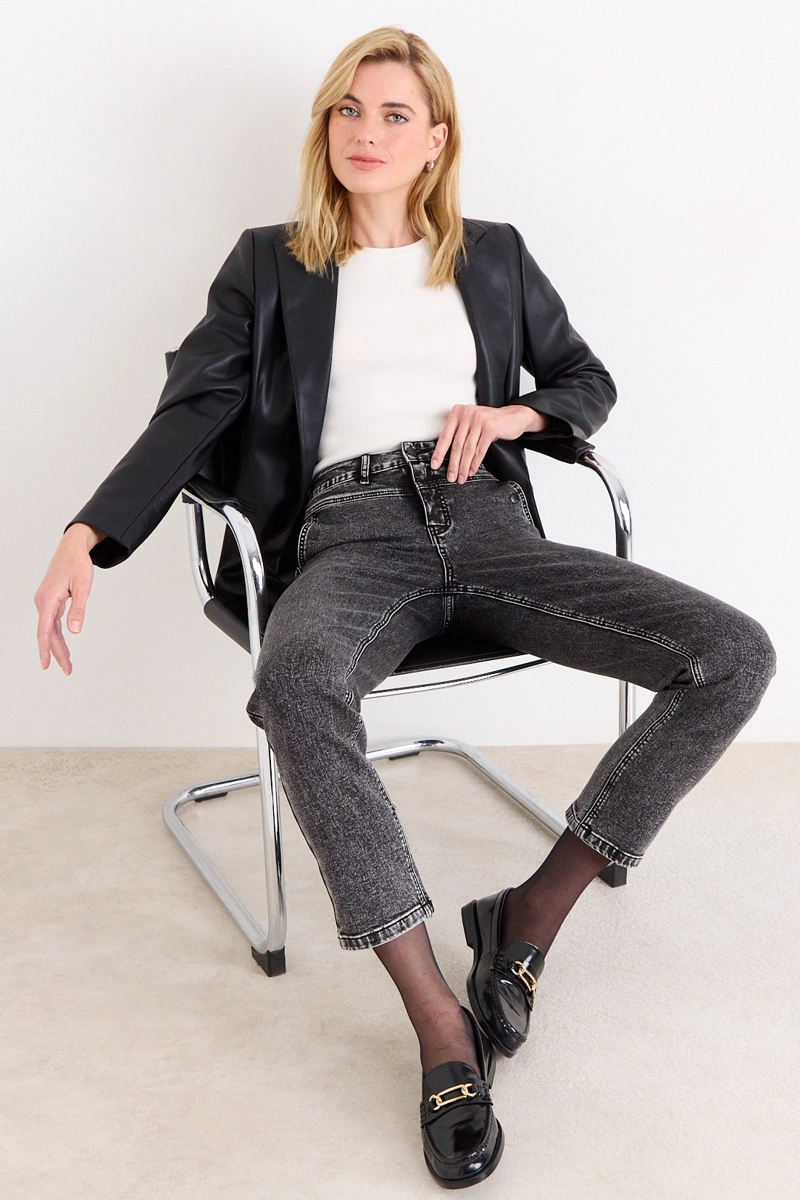 JEANS STRAIGHT NEGRO MUJER ASH - 1