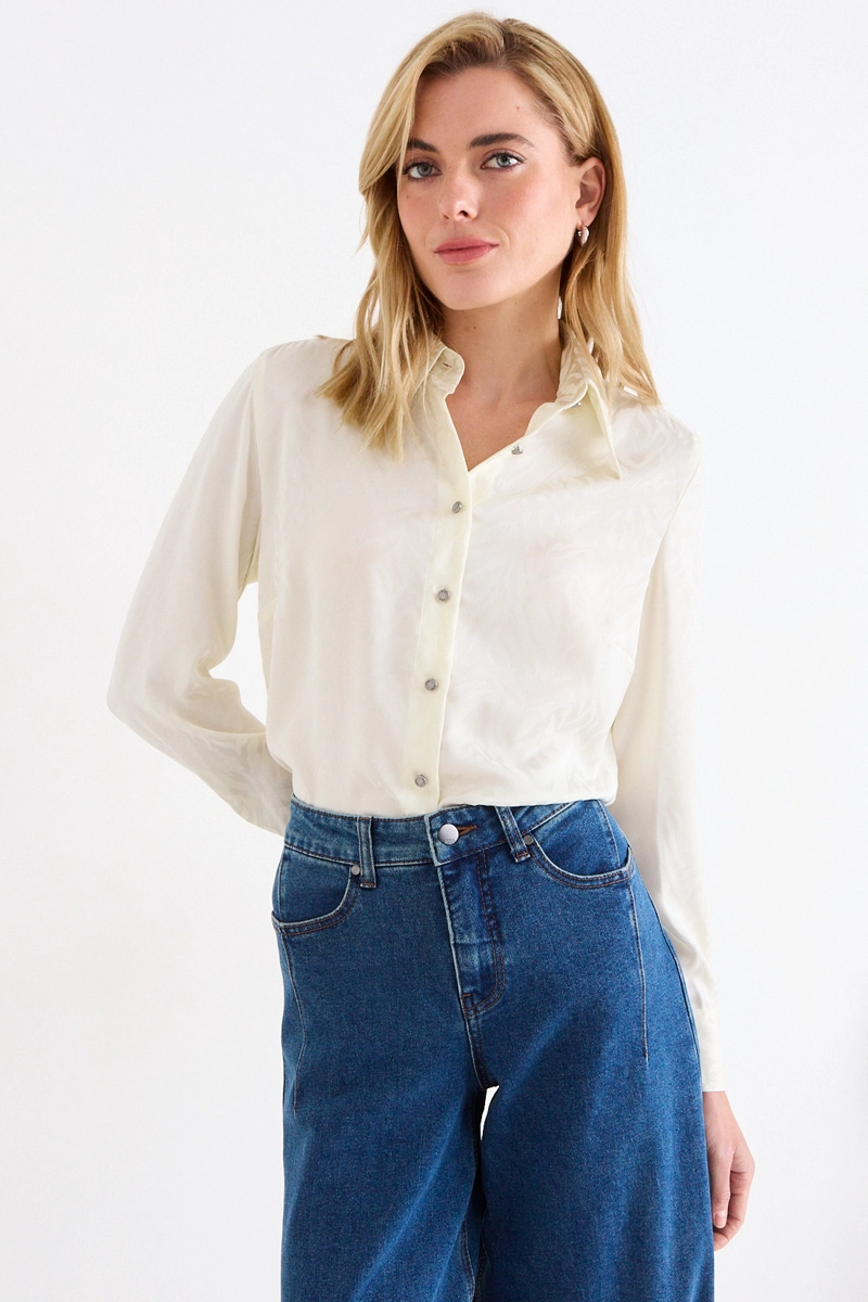 BLUSA CAMISERA CRUDO MUJER ASH - 2