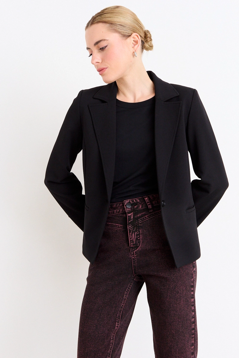 BLAZER LISO NEGRO MUJER ASH - 1