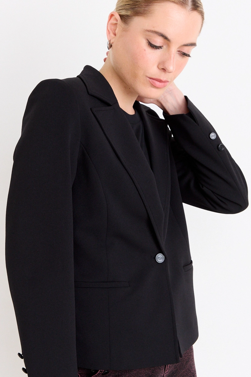 BLAZER LISO NEGRO MUJER ASH - 2