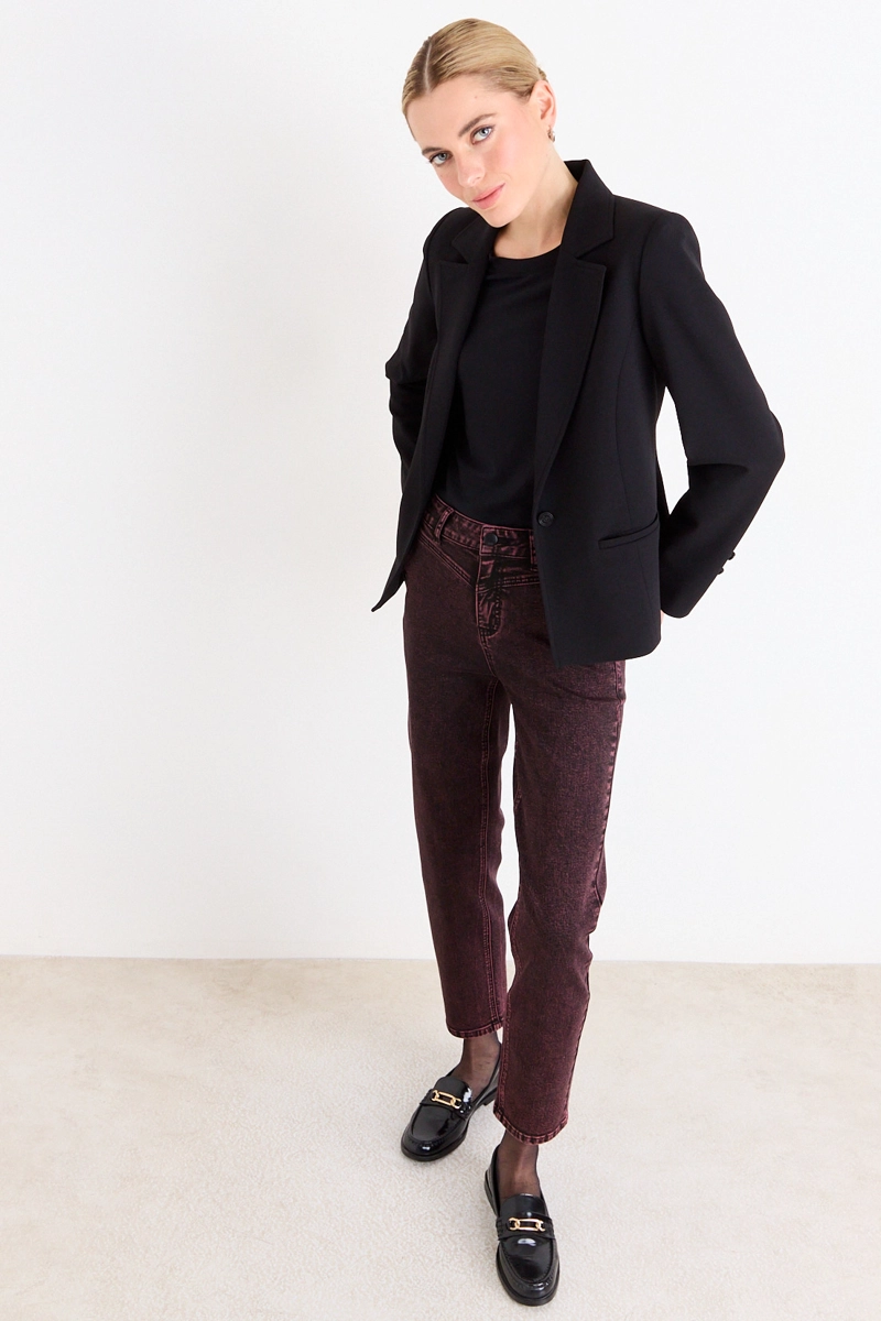 BLAZER LISO NEGRO MUJER ASH - 4