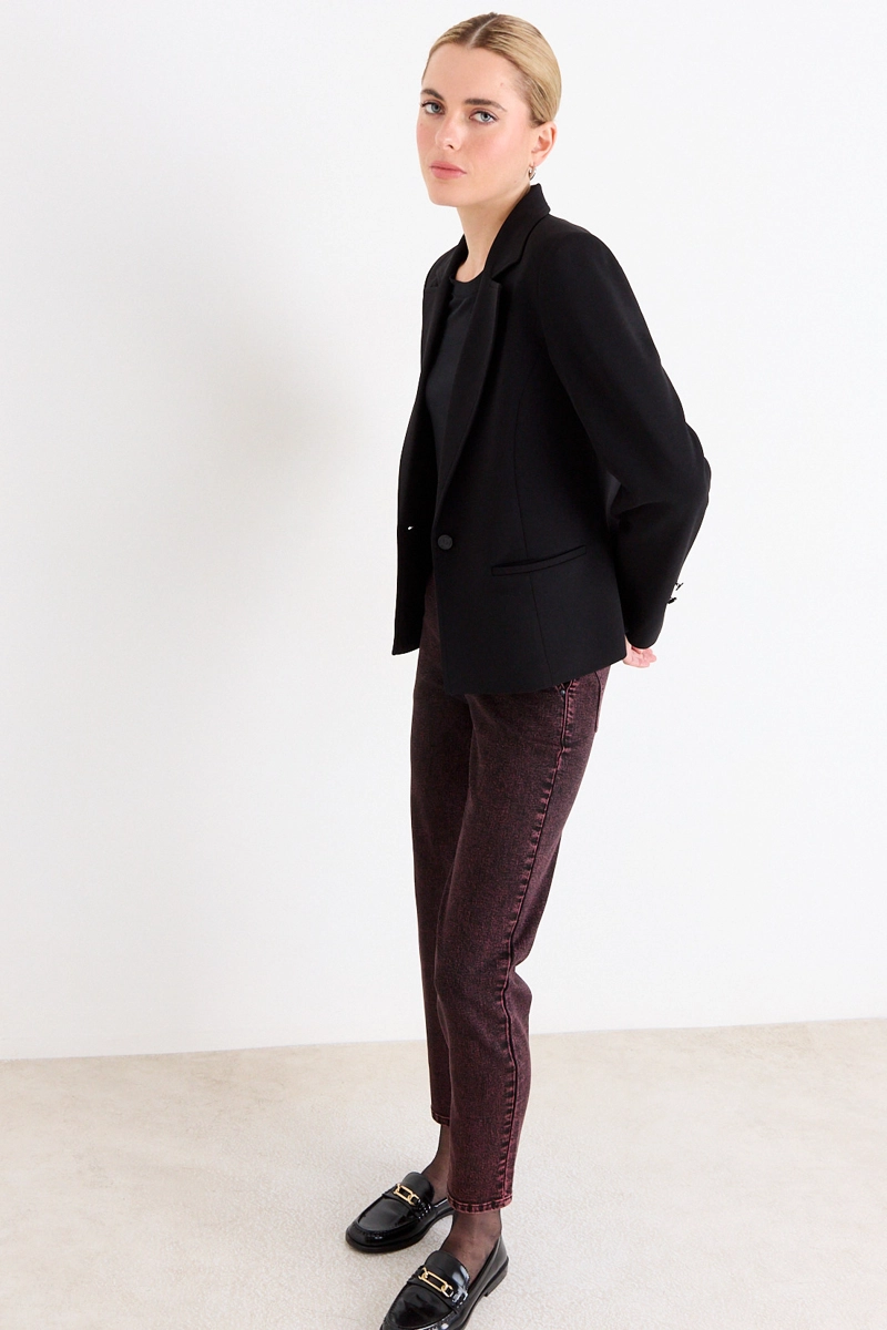 BLAZER LISO NEGRO MUJER ASH - 5