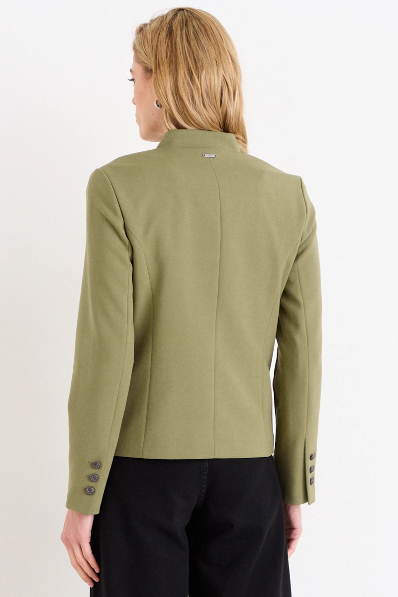 CHAQUETA LISA VERDE OLIVA MUJER ASH - 3