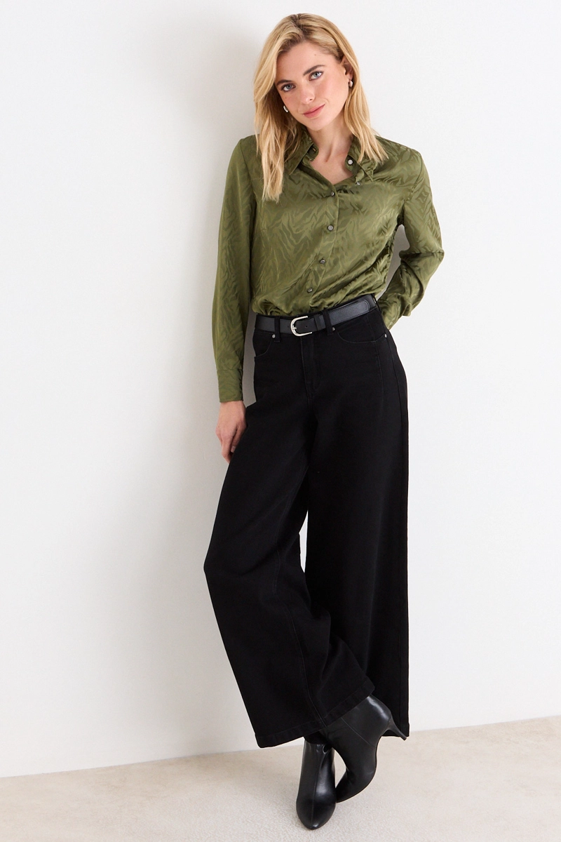 BLUSA CAMISERA VERDE OLIVA MUJER ASH - 5
