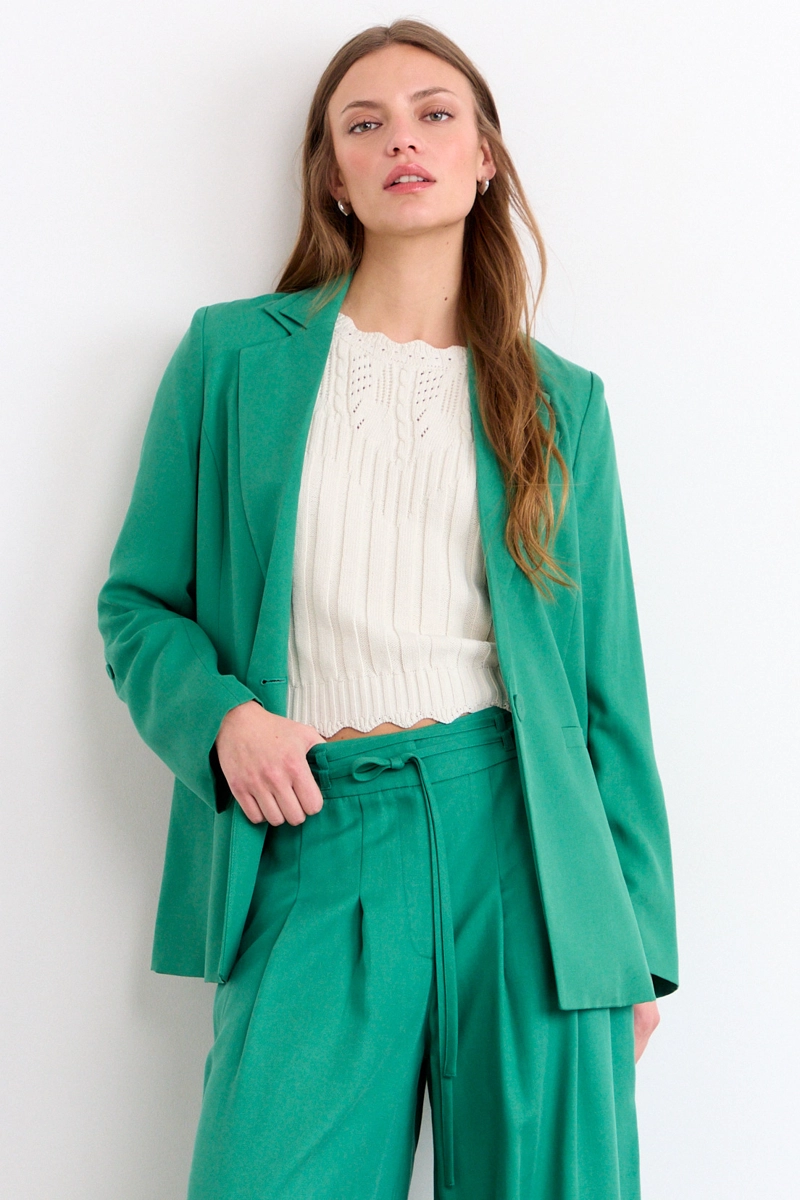 BLAZER LISO VERDE MUJER IO - 1
