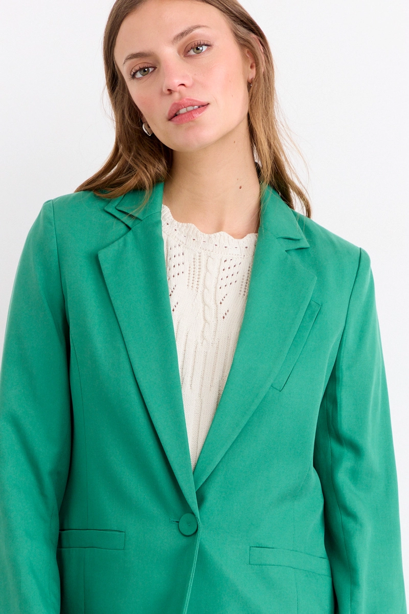 BLAZER LISO VERDE MUJER IO - 2