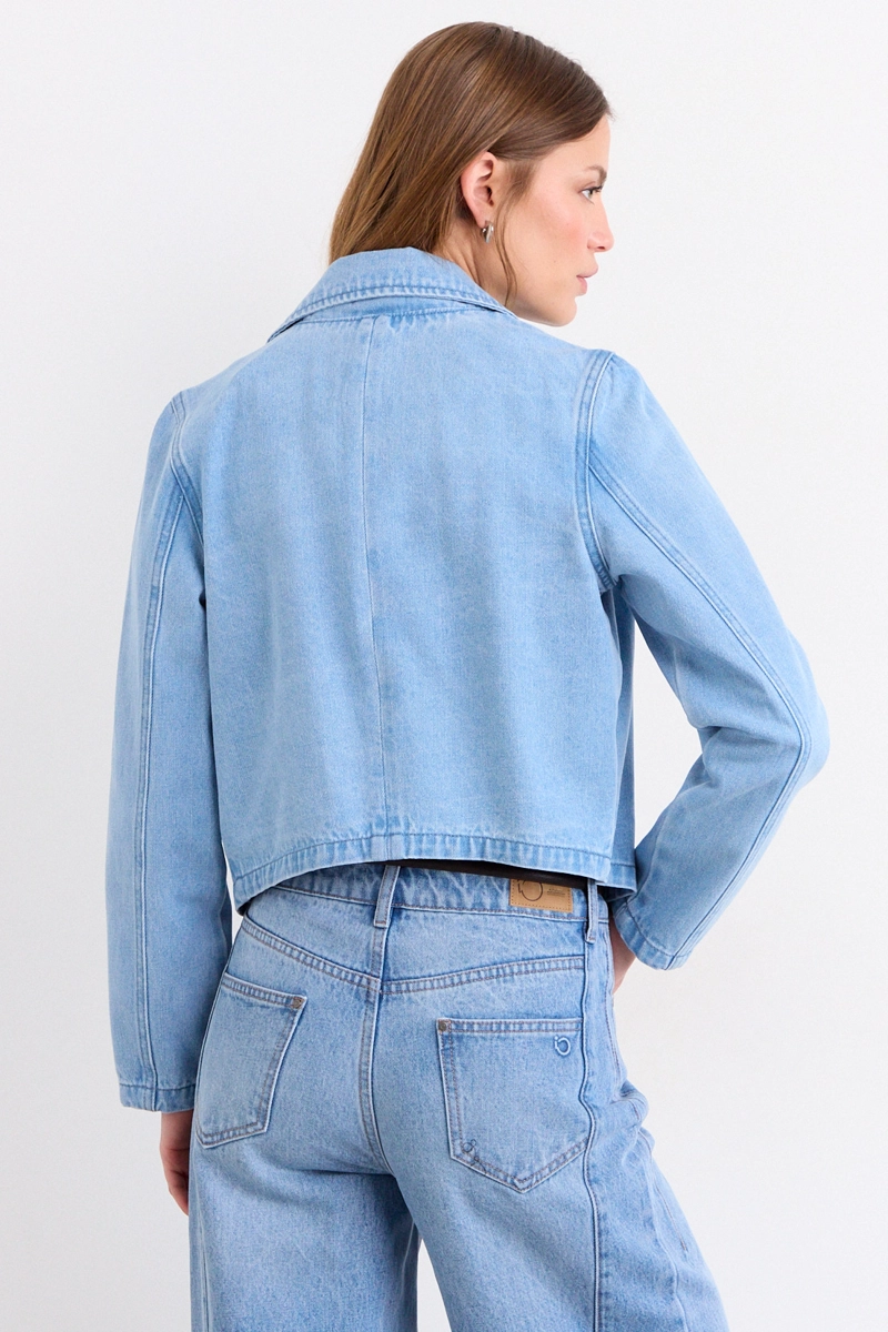 BLAZER MEZCLILLA CELESTE MUJER IO - 3