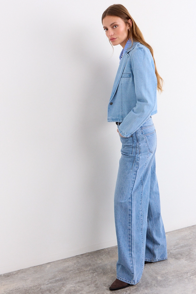 BLAZER MEZCLILLA CELESTE MUJER IO - 5