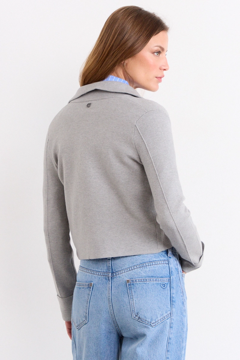 CHALECO LISO GRIS MUJER IO - 3