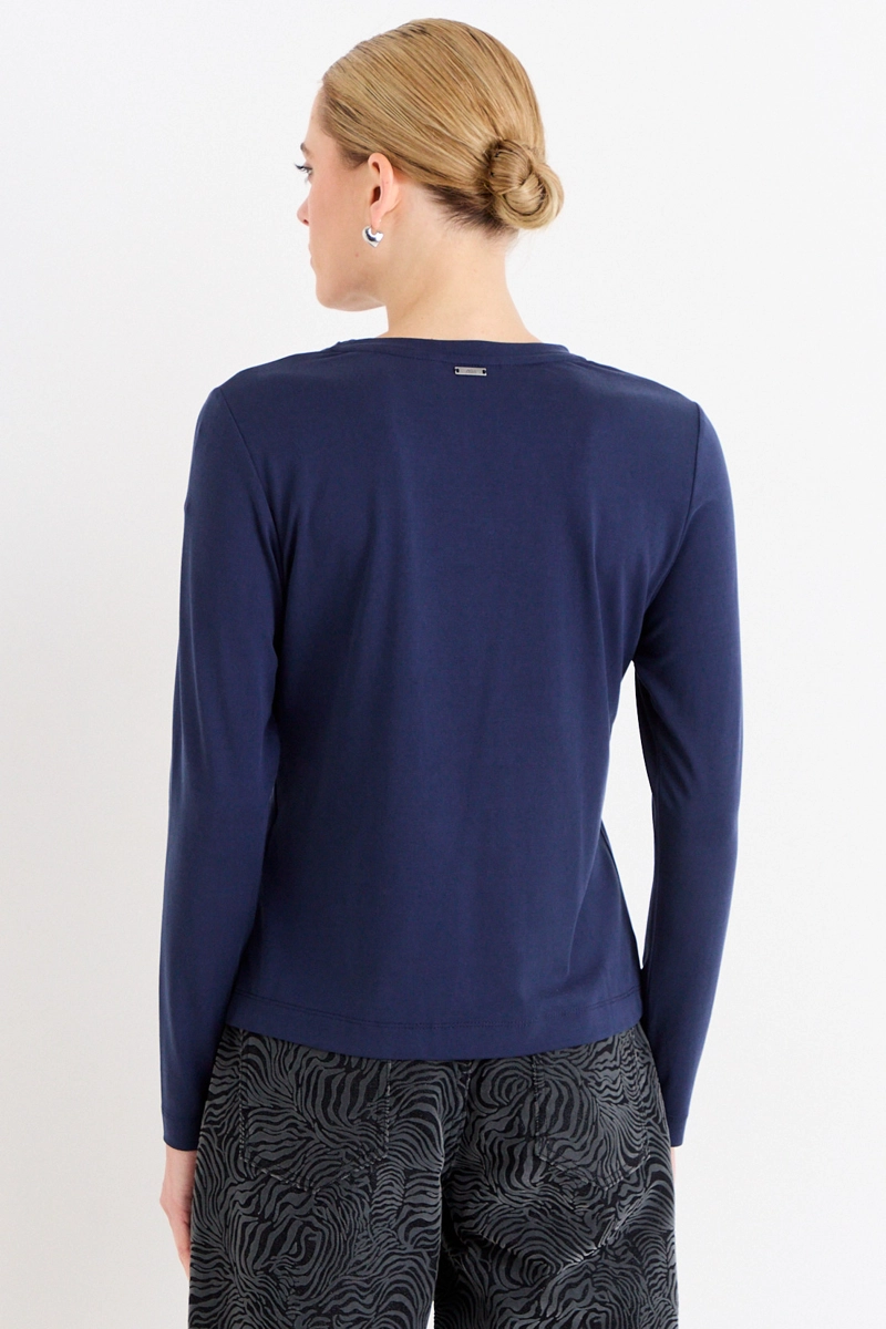 POLERA LISA AZUL MUJER ASH - 3