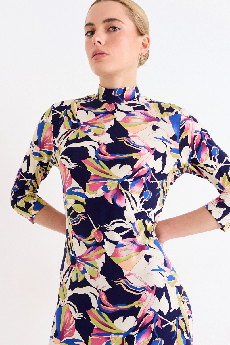 VESTIDO ESTAMPADO AZUL MUJER ASH - 2