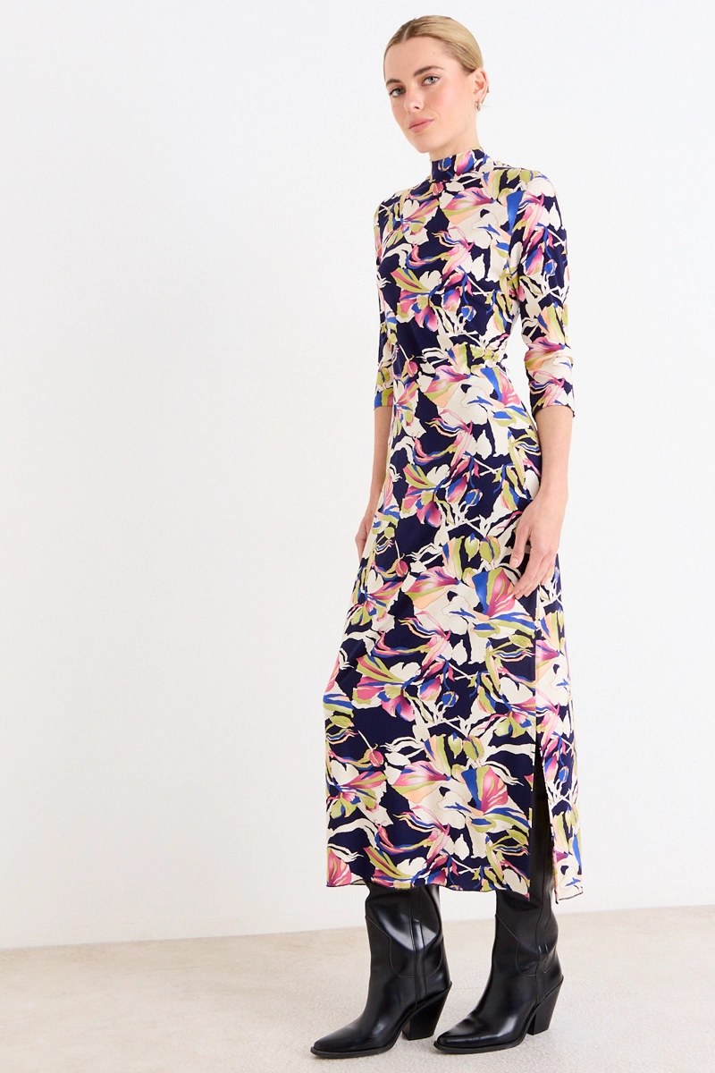 VESTIDO ESTAMPADO AZUL MUJER ASH - 3