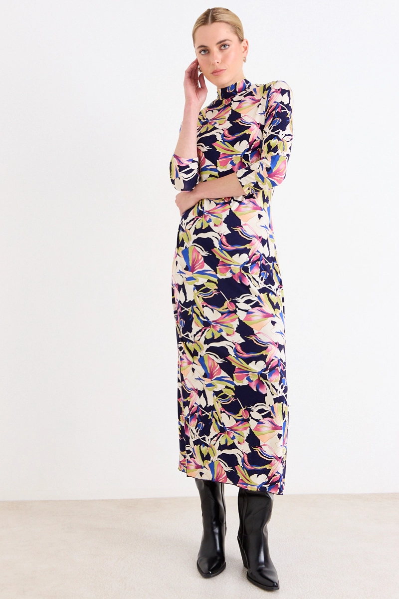 VESTIDO ESTAMPADO AZUL MUJER ASH - 5