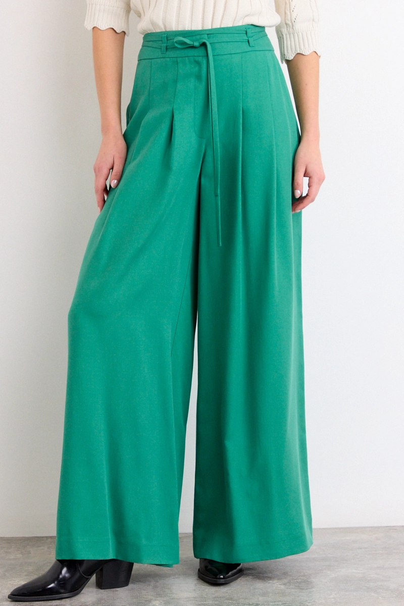 PANTALON LISO VERDE MUJER IO - 2